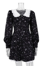 Patchwork V-Neck Mini Dress