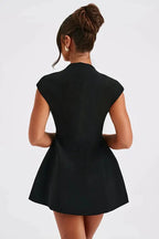 Slim Fit Deep V-Neck Mini Dress