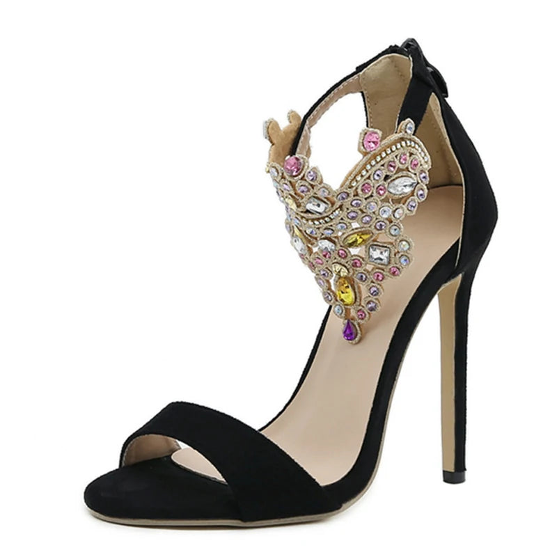 Rhinestone High Heel Sandals for Women