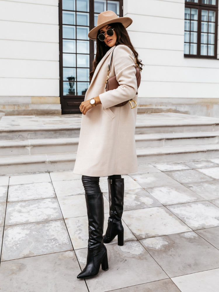 | Women's Double-Breasted Long Coat