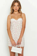 Floral Print Spaghetti Strap A-Line Mini Dress