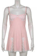 Lace Patched Mini Dress