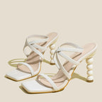 Unique Style High Heels Women Slip-On Sandals