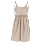 Silvia Minimalist Loose, Soft Suspender Dress Elevated Occasion Wear