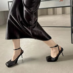 Square Toe Stiletto High Heel Pumps for Women