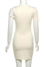 One Shoulder Mini Bodycon Dress