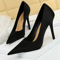 Stiletto 10 Cm Silk Satin Woman Pumps Fashion High Heels
