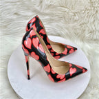 Black Patent Pointy Toe High Heel Shoes for Women