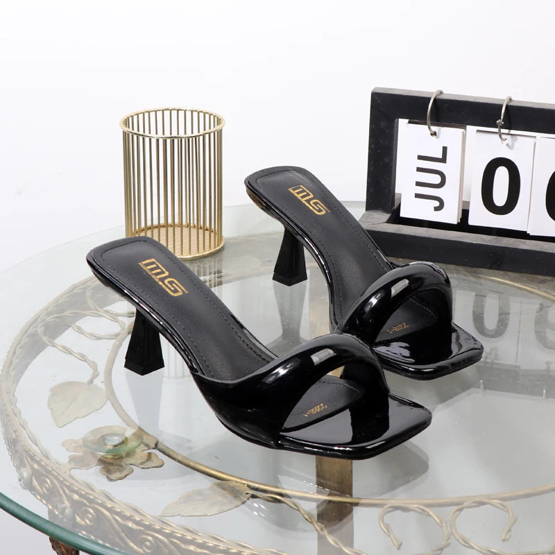 Women's open-toed sandals with 7CM thin heels