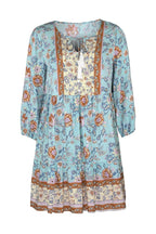Elegant Printed Mini Dress with V-Neck Straps