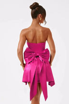 Strapless Zipper Mini Dress