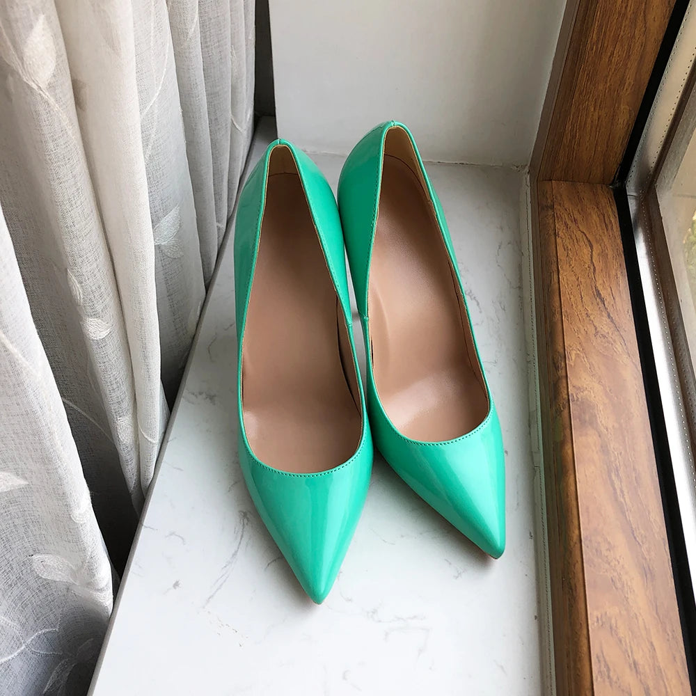 Mint Green Pointy Toe High Heel Shoes - 8cm, 10cm, 12cm