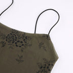 Bianca Minimalist Vintage Floral Lace Dress with Sheer Overlay Chic Silhouette Collection