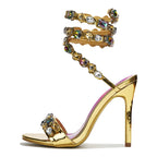Crystal Back Strap Sandals for Summer