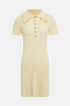 High Waist Short Sleeve Mini Dress