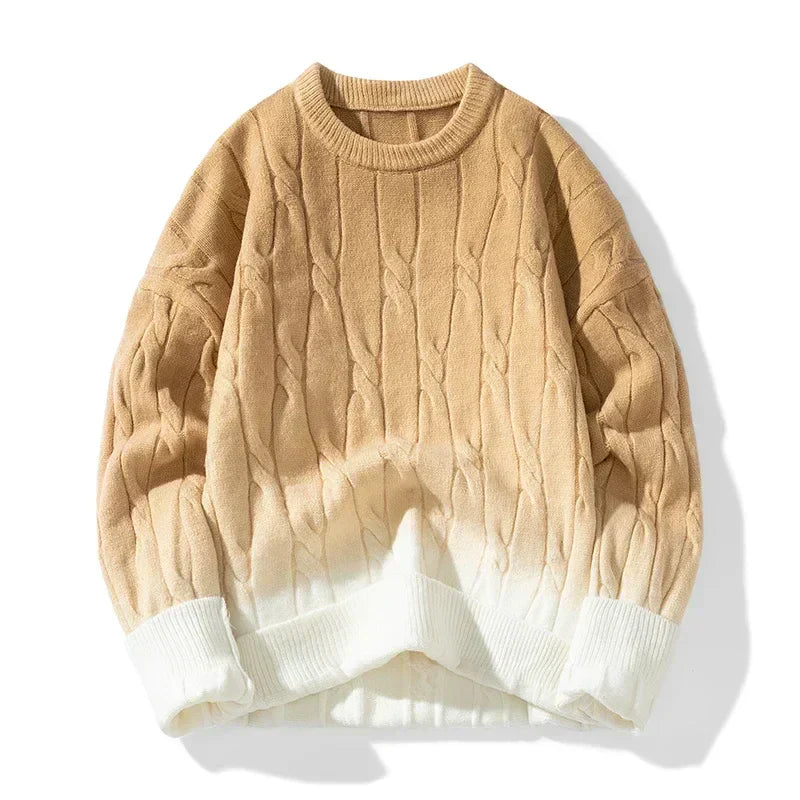 | Knitted degradé women's sweater in chunky style