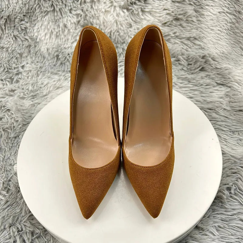 Flock Pointy Toe High Heels for Sexy Women