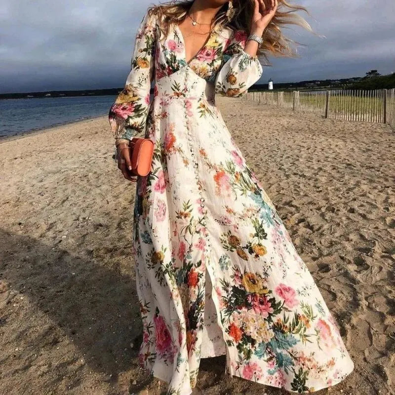 Paulina Boutique Summer Dress with a Floral Pattern Statement Occasion Edit
