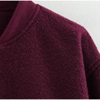 Casual Zipper Long Sleeve O-neck Coat for Women Spring New Solid Loose Female Jacket Vintage Ladies Outwear Top High Street