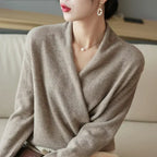 | Women's Wrap Neck Knit Top