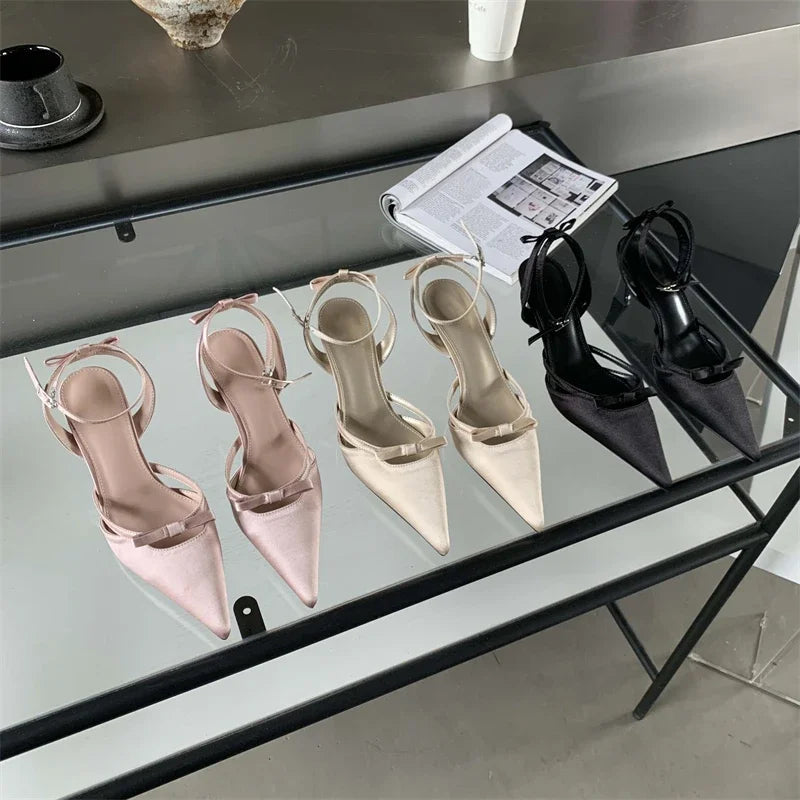 Ankle Buckle Strap Women Pumps Sandals with Thin Heels