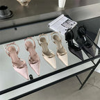 Ankle Buckle Strap Women Pumps Sandals with Thin Heels