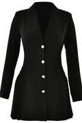 Slim Bodycon Pleated Mini Dress with Long Sleeves