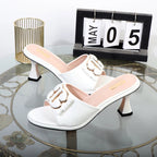 Women's summer sandals with thin high heels