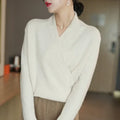 | Women's Wrap Neck Knit Top