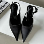 Satin Pointed Toe High Heel Pumps Sandals for Women