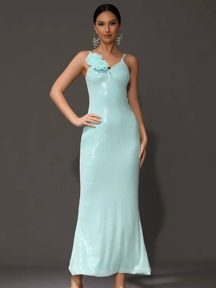 Zoey Sequin Gown Dress