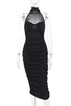 Sequin Halter Maxi Dress