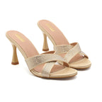 Luxury silk sandals for women with 8.5CM heels