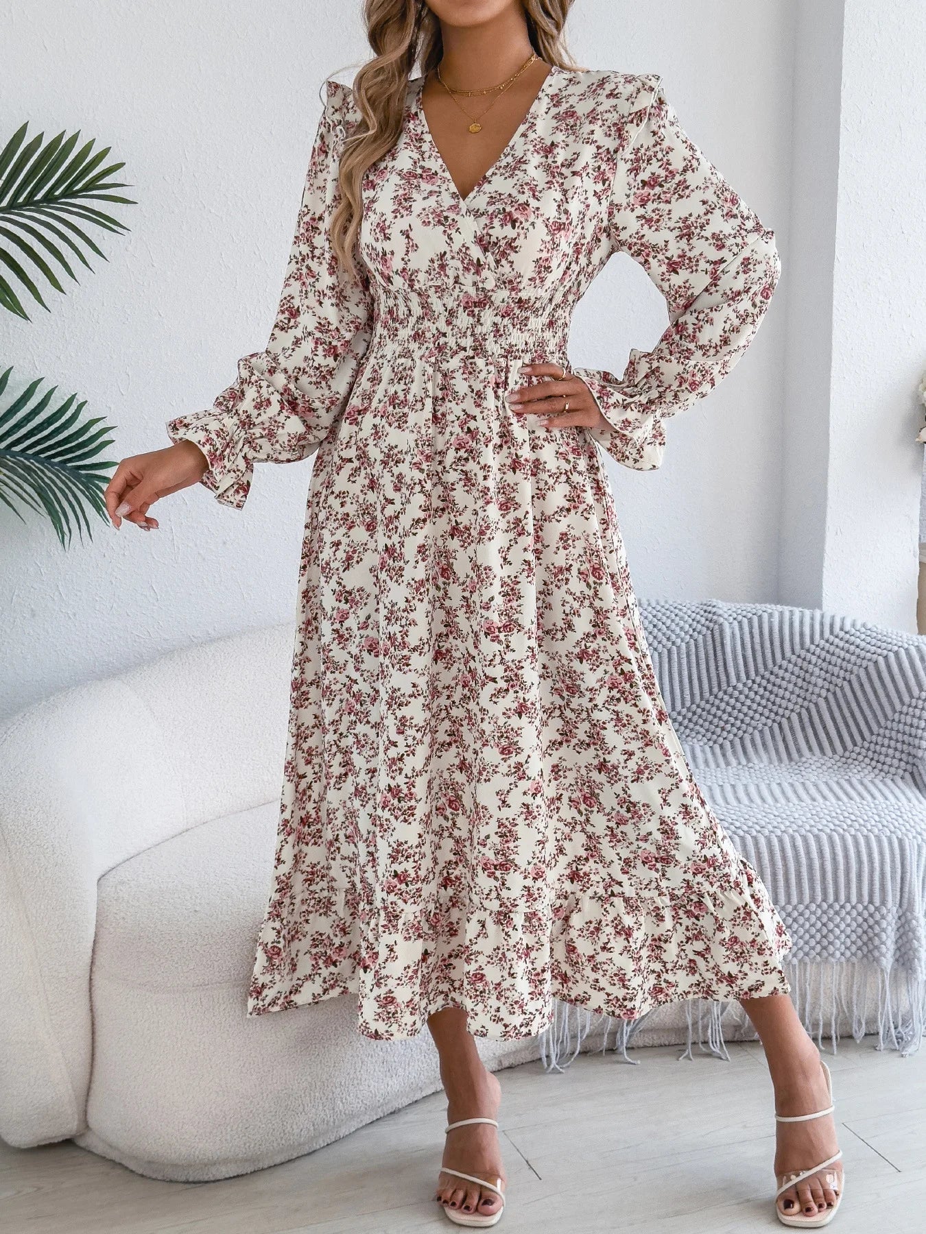 | Dress in Autumn Garden Print