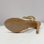 Rhinestone Golden Crystal Sandals for Women's Summer Fashion