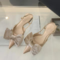 Butterfly Knot Women Flat Mules Sandals