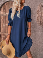 Paula Exclusive Summer Dress with Ruffles Evening Wear Edit