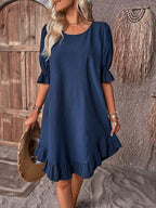 Paula Exclusive Summer Dress with Ruffles Evening Wear Edit