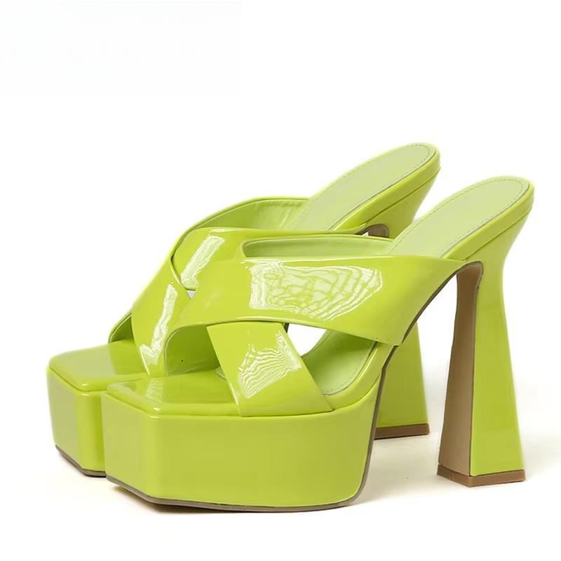 Summer Platform Women Slippers High Heels - Plus Size 35-42