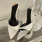 Thin Heels Slipper Women Summer Fashion Pointed Toe Slides Stripper Party Sandal