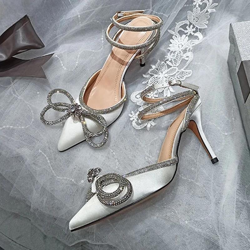 Summer Style PVC Transparent Pumps with String Beadbowknot for Women High Heels