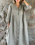 Sandra Statement Cotton and Linen Beach Dress Occasion Edit