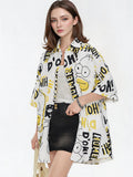 Bubble Texture Loose Collar Sun Protection Shirt