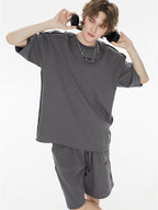 Solid Color, Relaxed Style, Two-piece Set For Home And Outings