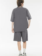 Solid Color, Relaxed Style, Two-piece Set For Home And Outings