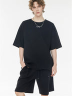 Solid Color, Relaxed Style, Two-piece Set For Home And Outings