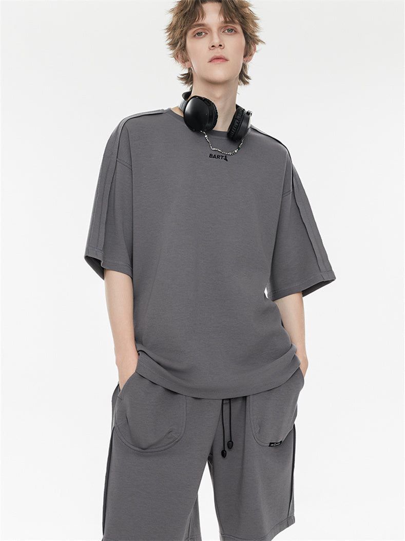 Solid Color, Relaxed Style, Two-piece Set For Home And Outings