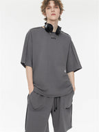 Solid Color, Relaxed Style, Two-piece Set For Home And Outings