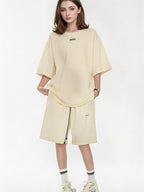 Solid Color, Relaxed Style, Two-piece Set For Home And Outings