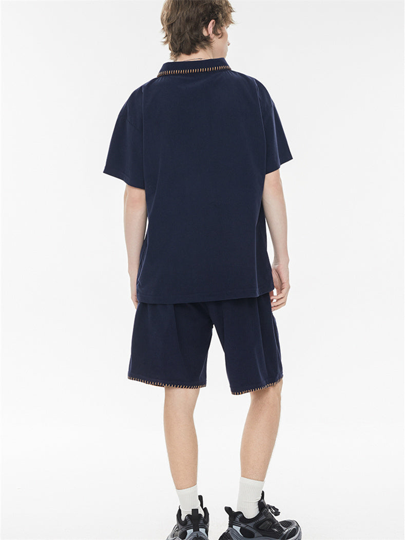 Raglan Sleeve Wide-leg Pants Lazy Style Set